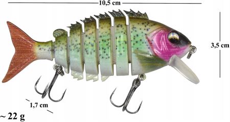 Miracle Fish Wobler Na Szczupaka Łamany Tonący 10,5cm 22 G  MF010CWOBLERŁAMANY - Ceny i opinie 