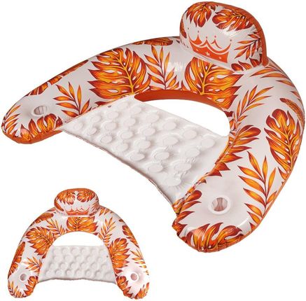 Krzesło do pływania fotel leżak hamak wodny pomarańczowy