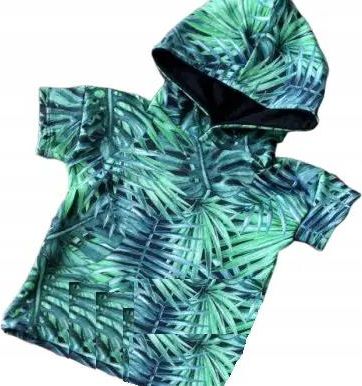 Koszulka z kapturem liście palmy rozmiar 110