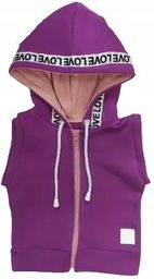Bezrękawnik fioletowy LOVE rozmiar 152