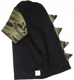 Koszulka dino czarna z moro rozmiar 170