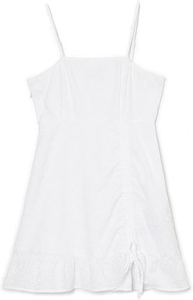 Cropp - Biała sukienka mini z bawełny - Biały