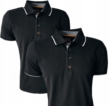 Koszulka polo męska sportowa czarna t-shirt L
