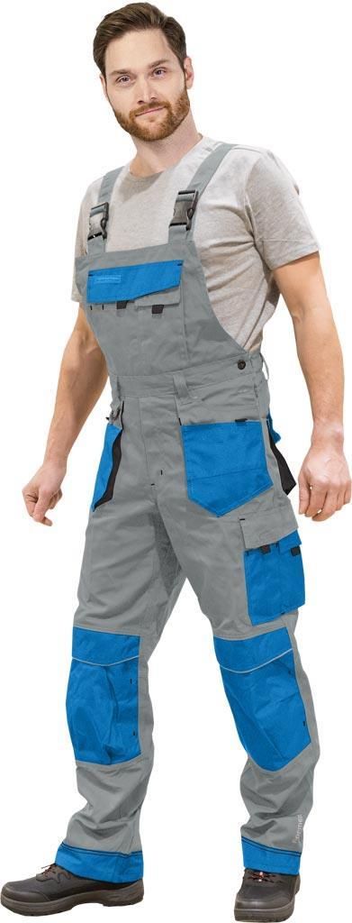 Leber&Hollman LH-FMN-T_WSN58 Pantalon De Protection Forman Blanc/Gris-Bleu - Taille 58