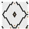 Dunin House Loves Mini Hexagon Rombdance Black Mat 50,2x52,3