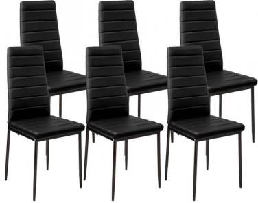 Bm Design Krzesła Nicea Czarne 6 Sztuk (BM00003)