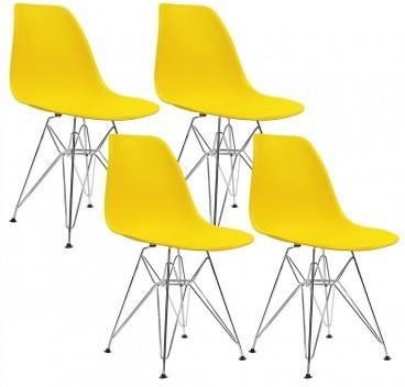 Bm Design 4 Krzesła Dsr Milano Żółte (BM00831)