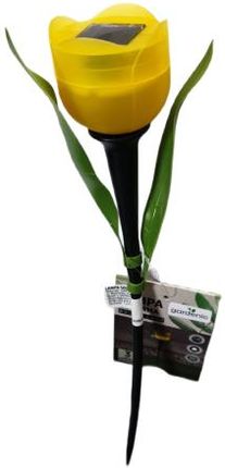 Gardenic Lampa Solarna Wbijana Ogrodowa Tulipan Żółty 30cm 960909