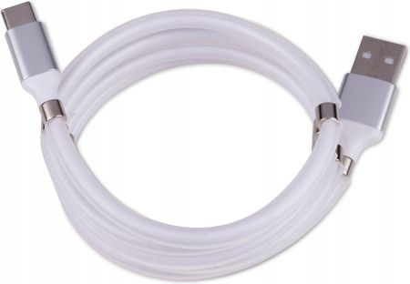 Grundig kabel USB - USB TYP C magnetyczny Biały 1m