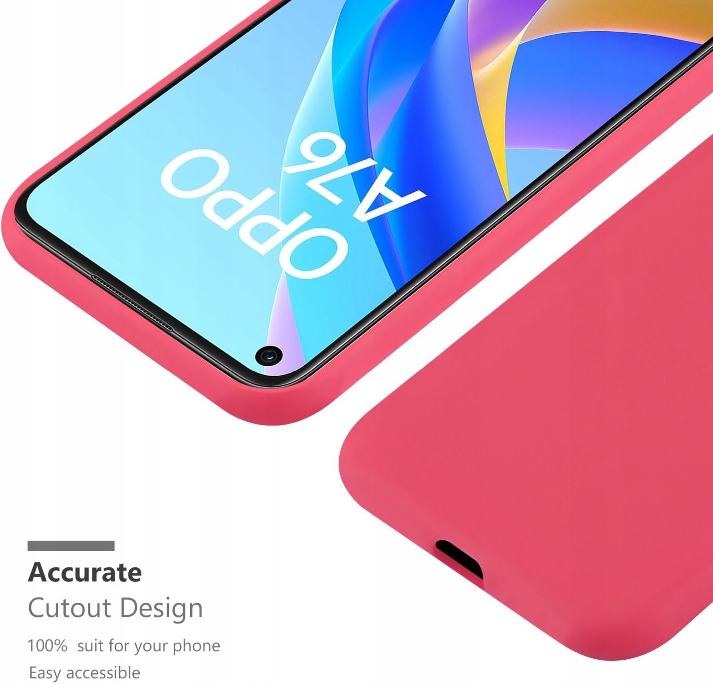 GOKEN Cover Per Oppo A76/A36/Realme 9i - Custodia 360° Con Pellicola Integrata, Paraurti In TPU E Retro Rigido, Viola