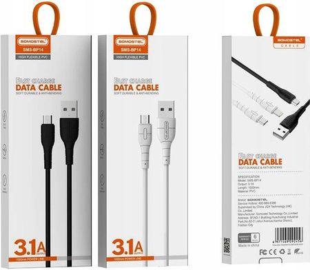 Somostel Kabel Sms Bp14 Fast Charging 3 1A Iphone