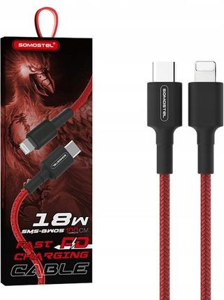 Somostel Kabel Usb Iphone 3 6A 1M Czerwony Power D