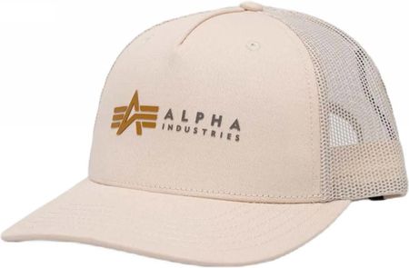 Alpha Industries Czapka Alpha Label Trucker Cap 106901 578 Jet Stream White