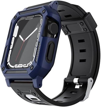 Bizon Etui Z Paskiem Strap Case Watch Armor Do Apple Watch 40 / 41Mm Granatowe