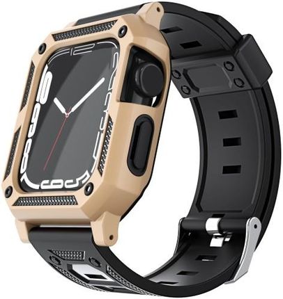 Bizon Etui Z Paskiem Strap Case Watch Armor Do Apple Watch 40 / 41Mm Złote