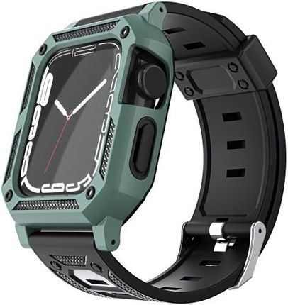 Bizon Etui Z Paskiem Strap Case Watch Armor Do Apple Watch 40 / 41Mm Zielone