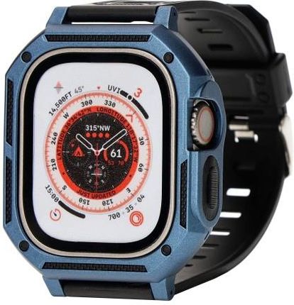 Bizon Etui Z Paskiem Strap Case Watch Armor Do Apple Watch Ultra 49Mm Granatowe
