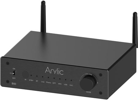 Arylic B50 Multi Wejsciowy Wzmacniacz Audio z Odbiornikiem i Nadajnikiem Bluetooth