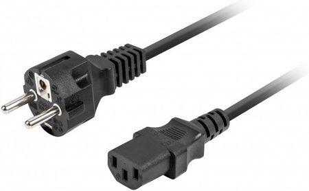 Lanberg Kabel zasilający CEE 7/7 do IEC 320 C13 1.8m prosty czarny (CA-C13C-14CC-0018-BK)