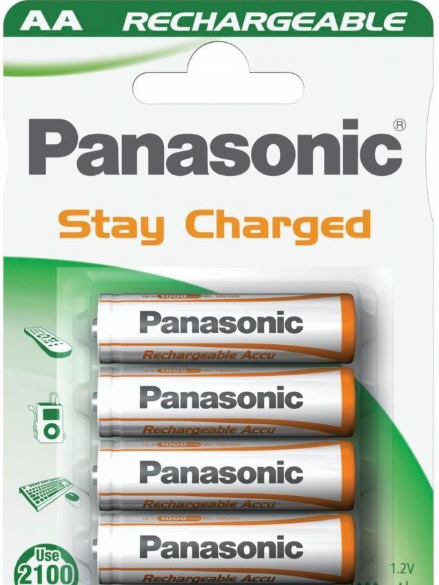 Panasonic 1x4 Panasonic Akku Nimh Mignon Aa 1100 Mah Stay Charged P6e