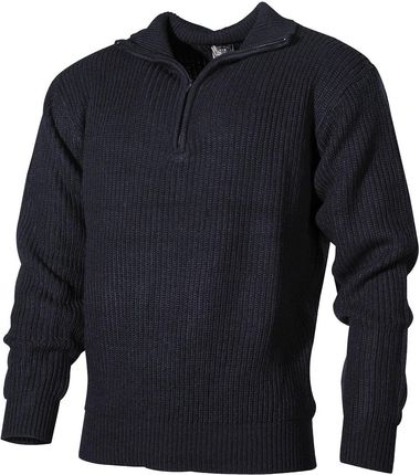 Sweter "Troyer" niebieski 3XL