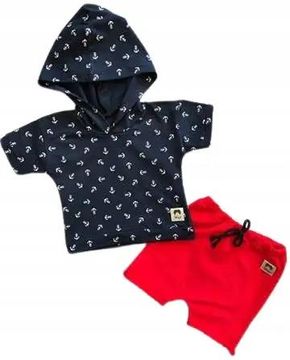 Komplet letni kotwice z czerwonym rozmiar 134