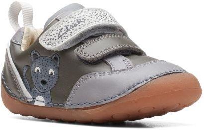 Buty dziecięce Clarks Tiny Print G kolor grey combi leather 26169191