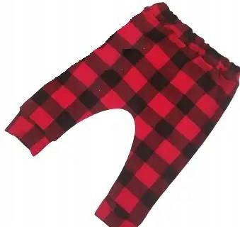 Spodnie baggy kratka czerwono czarna rozmiar 74