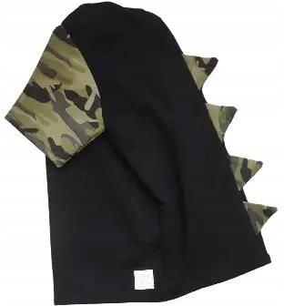 Koszulka dino czarna z moro rozmiar 158