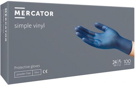 Mercator Simple Vinyl (Pf Blue), Winylowe Rękawiczki Ochronne, Rozm. S, 100Szt.