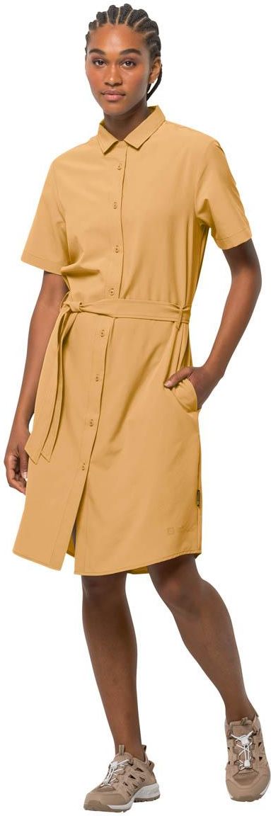 jack wolfskin holiday midi dress Sukienka honey yellow SHEER CORSET BODICE