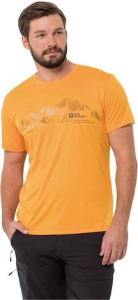 T-shirt męski Jack Wolfskin PEAK GRAPHIC T M orange pop