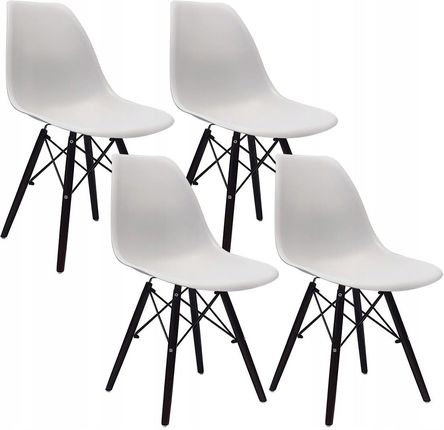 Bm Design 4 Krzesła Dsw Milano Szare Nogi Drewno Wenge (BM00772)