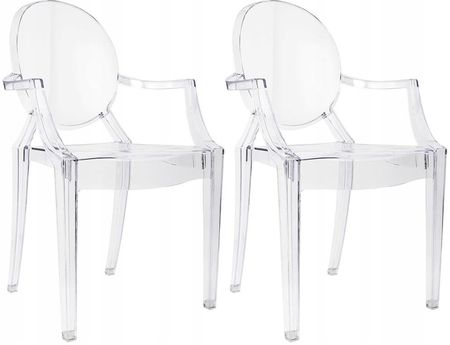 Bm Design 2 Krzesła Louis Ghost Transparentne (BM01404)