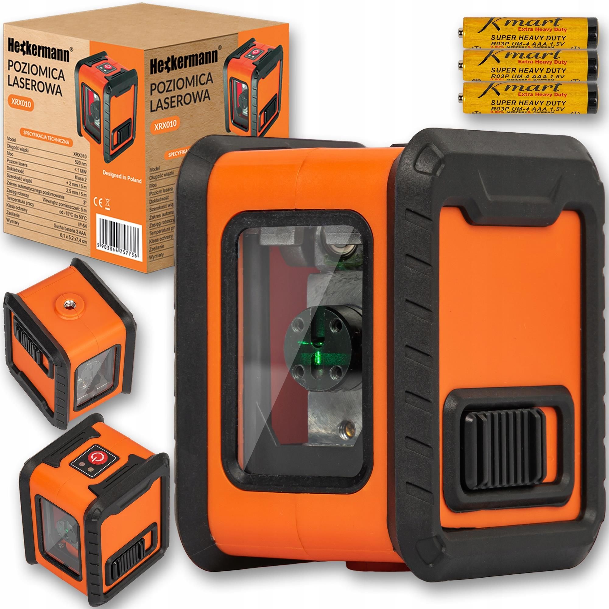 Poziomica Heckermann Poziomica Laser Krzyżowy Laserowa 15M Zielony XRX010 Opinie i ceny na