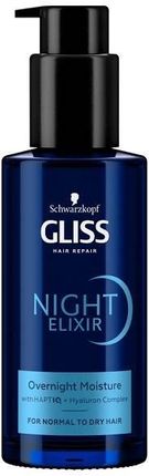 Gliss Night Elixir Moisture Kuracja Na Noc 100Ml