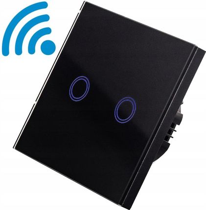 Lumenix Włącznik Światła Dotykowy Wifi Podwójny Czarny