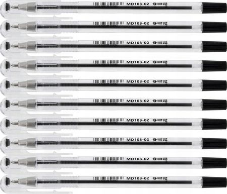 Memobe Długopis Biurowy 0.7Mm Czarny X10