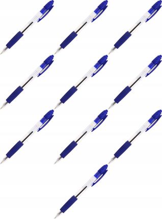 Memobe Długopis Automatyczny Base 0.7Mm Niebieski X10