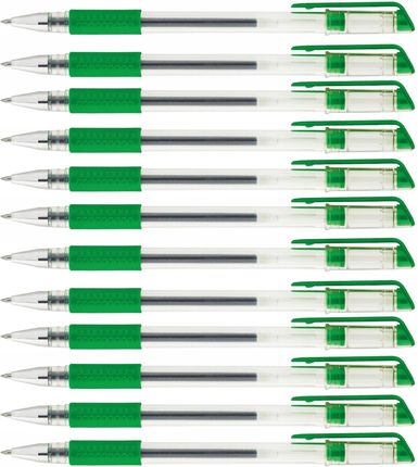 Taurus Długopis Żelowy Z Wkładem 0,5Mm Zielony 12szt.