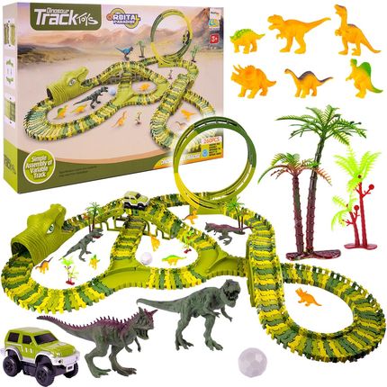 Mega Tor Wyścigowy Dinozaur Park Magic Track 260 elementów