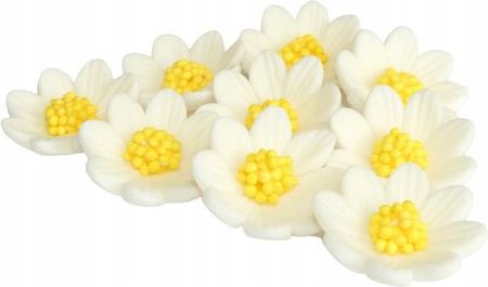 Slado Kwiaty Cukrowe Dekoracja Na Tort Kwiatki Biały 9X