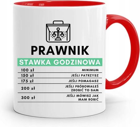 Polidraw Kubek Czerwony Prawnika Prawnik Stawka Godzinowa (1574804800)