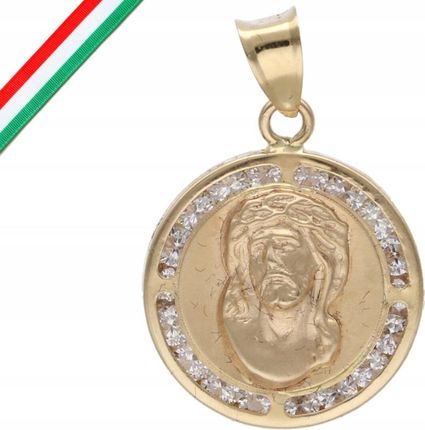 Złoty medalik 585 Chrzest podobizna Jezusa 1,56g
