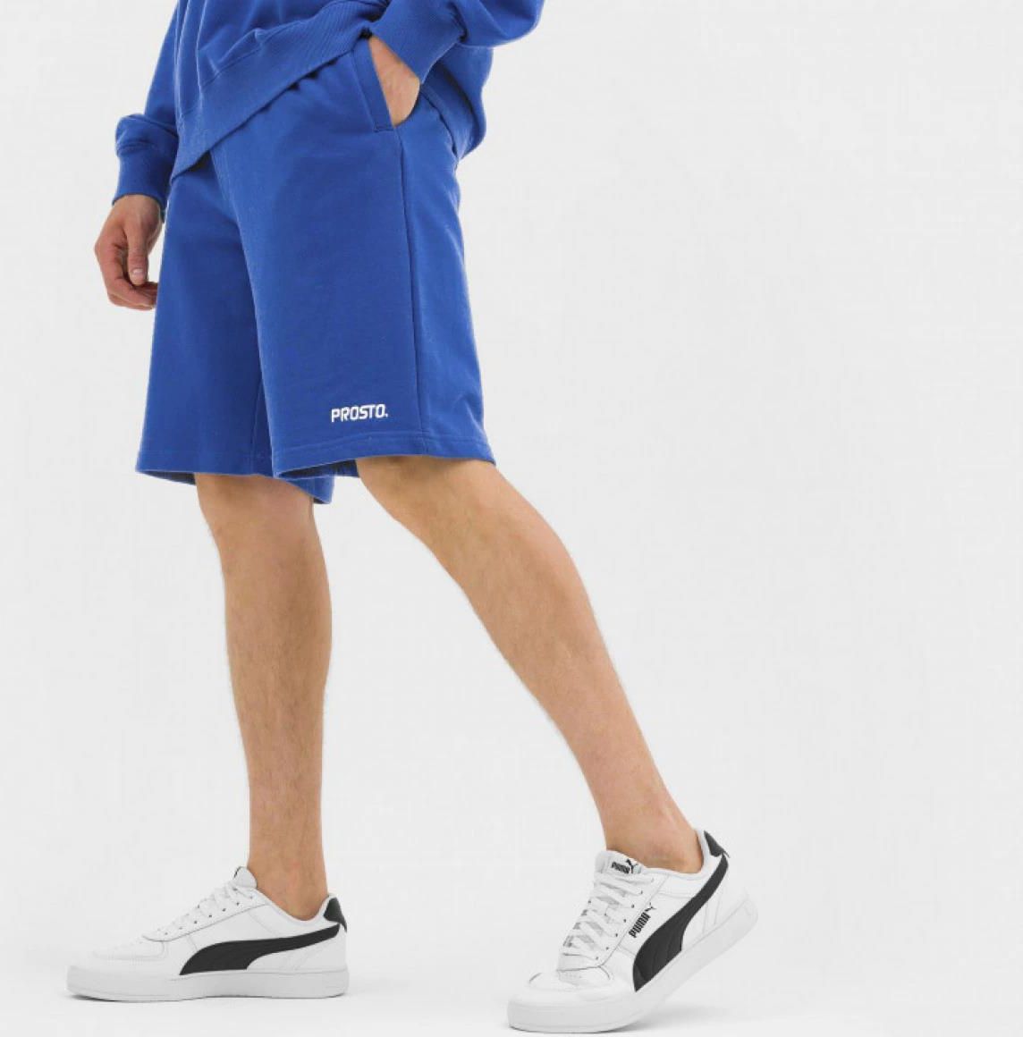 Męskie spodenki dresowe Prosto Baz niebieskie Ceny i opinie Ceneo.pl