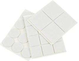 Podkładki filcowe zestaw białe 28szt Geko