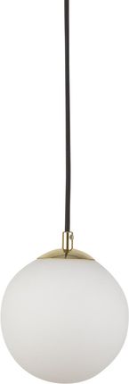 Sigma Minimalistyczna Wisząca Lampa Piano Kula Ball Biała Mosiądz (33658)