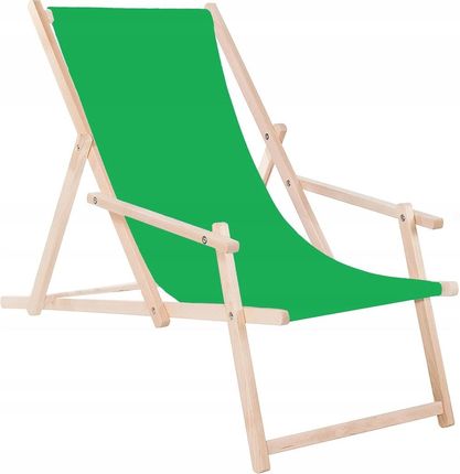 Springos Leżak Plażowy Drewniany Od Producent Pl Zielony 60cm