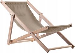 Kadax Leżak Drewniany Ogrodowy Plażowy Składany Beże I Brązy 53cm