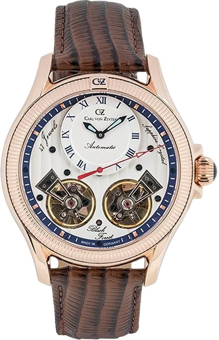 Carl von Zeyten Orologio Analogico Automatico Uomo con Cinturino in Pelle CVZ0022SL